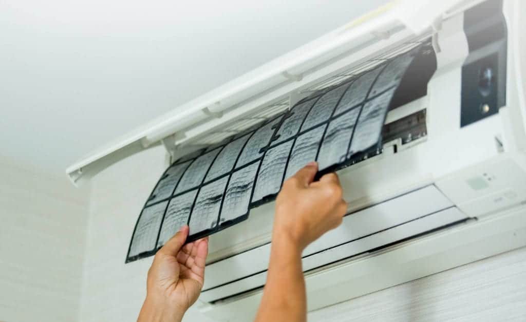 Steps to clean the window air conditioner without removing it