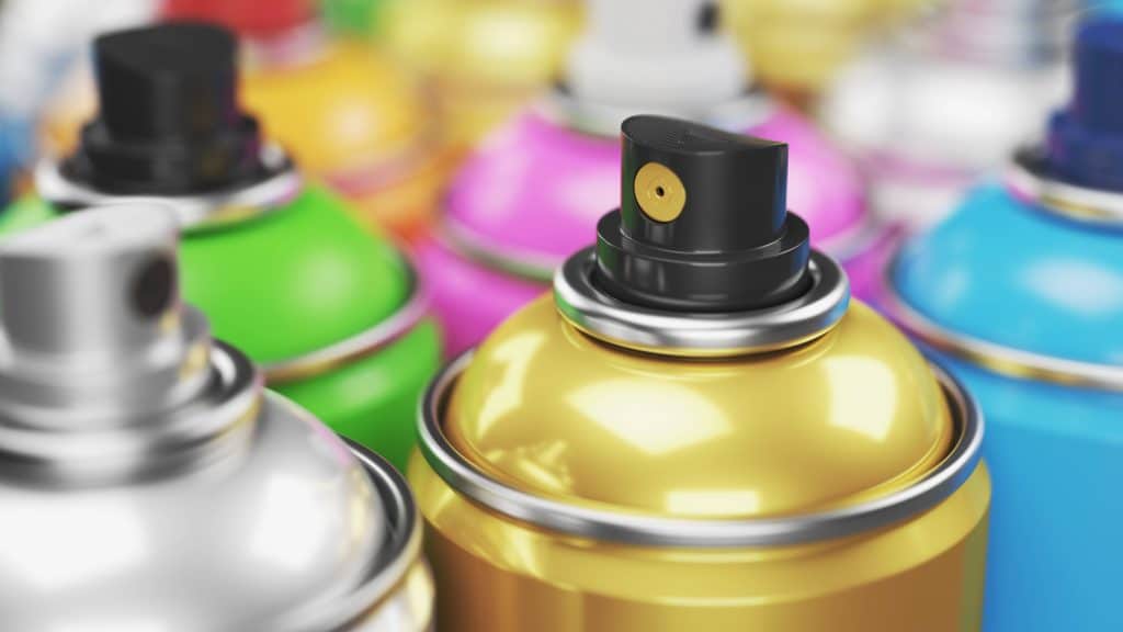 Spray paint canisters