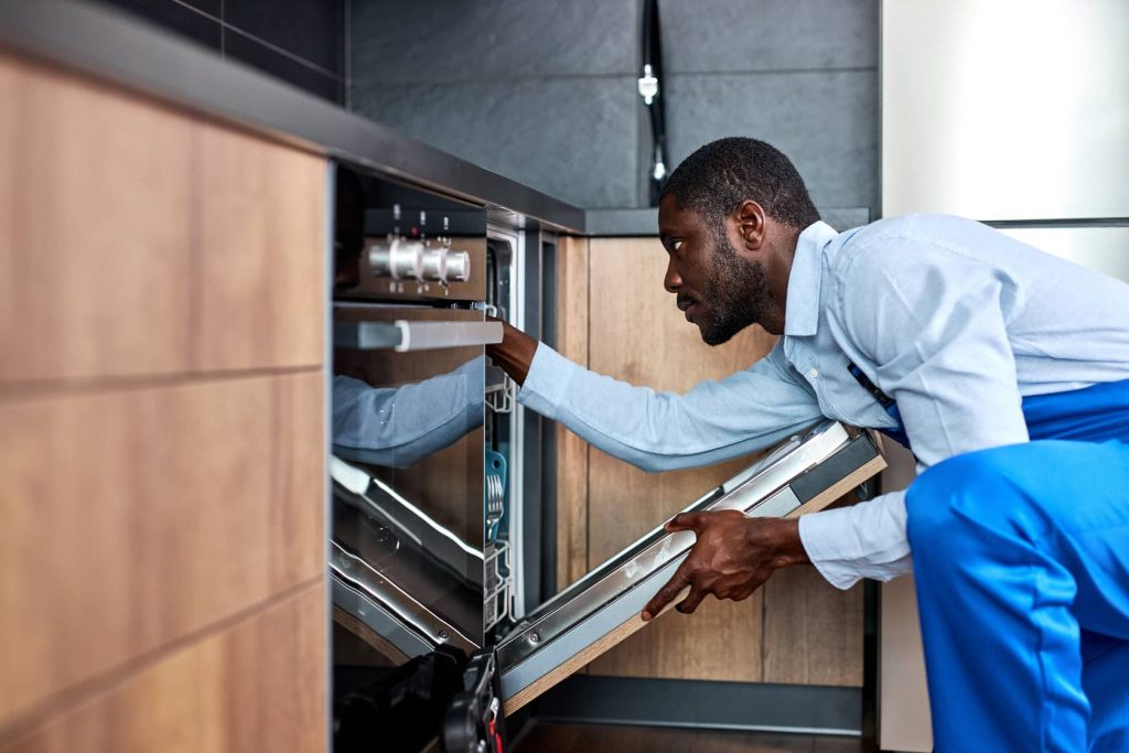 Replacing the dishwasher requires specific steps.