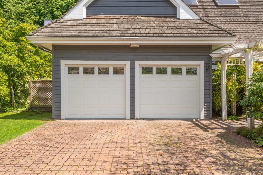 Garage doors on a home