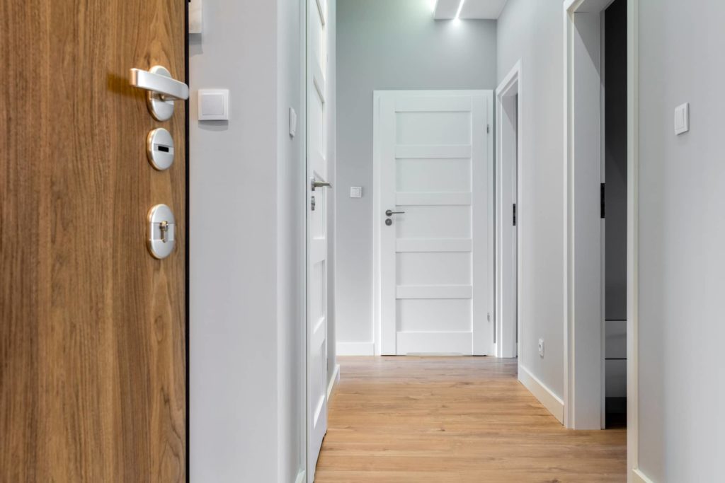 Installing solid core doors can increase value in the home.