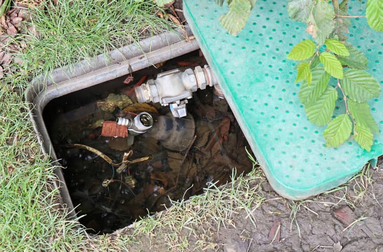 The storage box that holds your water meter in the ground.