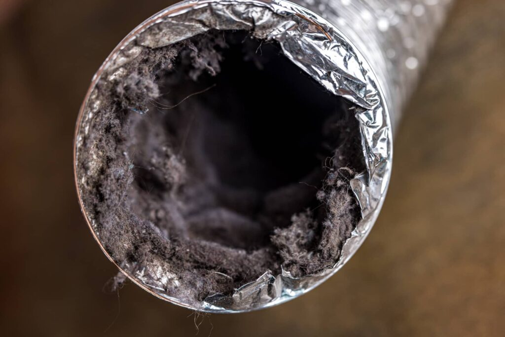 Make sure to clean your dryer vent hose. Lint will build up in the vent hose and should be removed to prevent a fire.