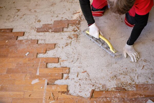 how to remove floor glue