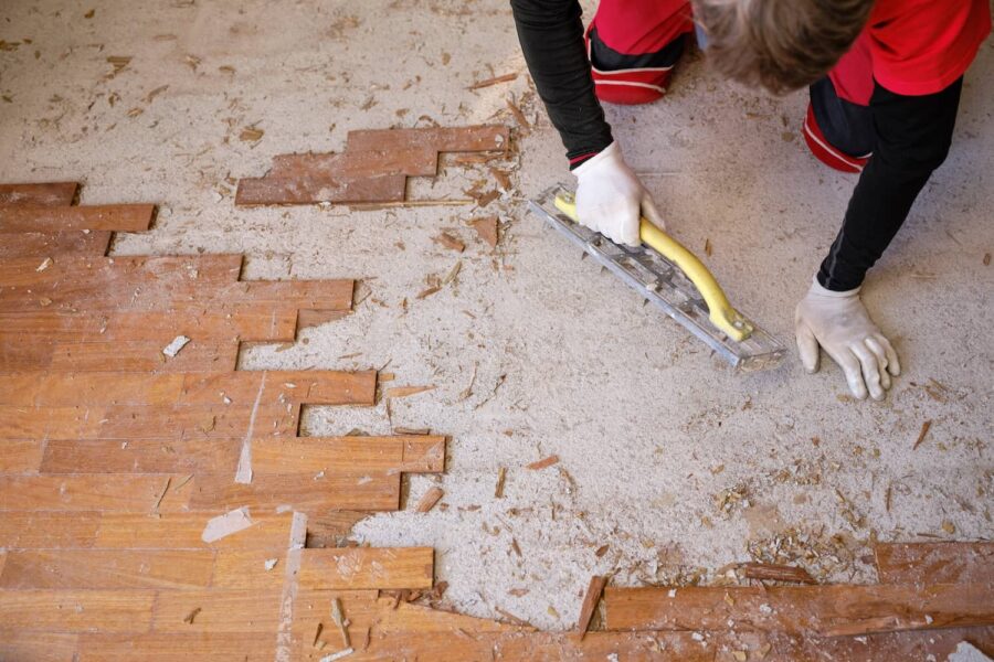 how to remove floor glue